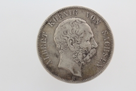 5 MARK 1875 E - ALBERT (SAXONY) 