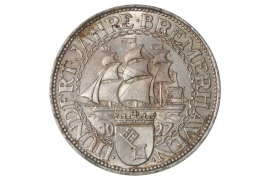 5 REICHSMARK 1927 A - BREMERHAVEN