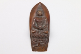 Kupferrelief mit Darstellung eines Buddha, Tibet, 19. Jh.