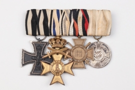 WW1 4-place medal bar - Bavarian veteran