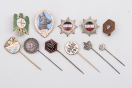 Lt. Tröger - lot of pins & membership badges