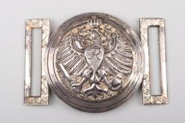 Important Prussian belt buckle - "925" silver