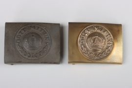 2 x Prussia buckle "Gott mit uns" - EM/NCO type