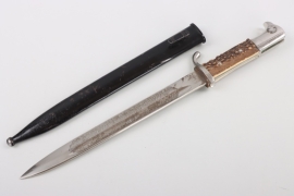 Heer etched dress bayonet KS 98 with horn grip plates - Höller