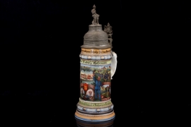 12th comp. 15th bavarian Inf. Rgt. King Friedrich August o. Saxonia porcelain reservist's beer mug