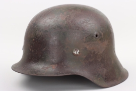 Luftwaffe M42 camo helmet - named