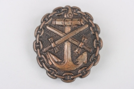 1918 Wound Badge for Navy Members in Black