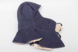 Luftwaffe blue denim winter hood - E. Knoch