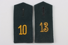 Heer shoulder straps for EM of Kavallerie Regiment 10 and 13