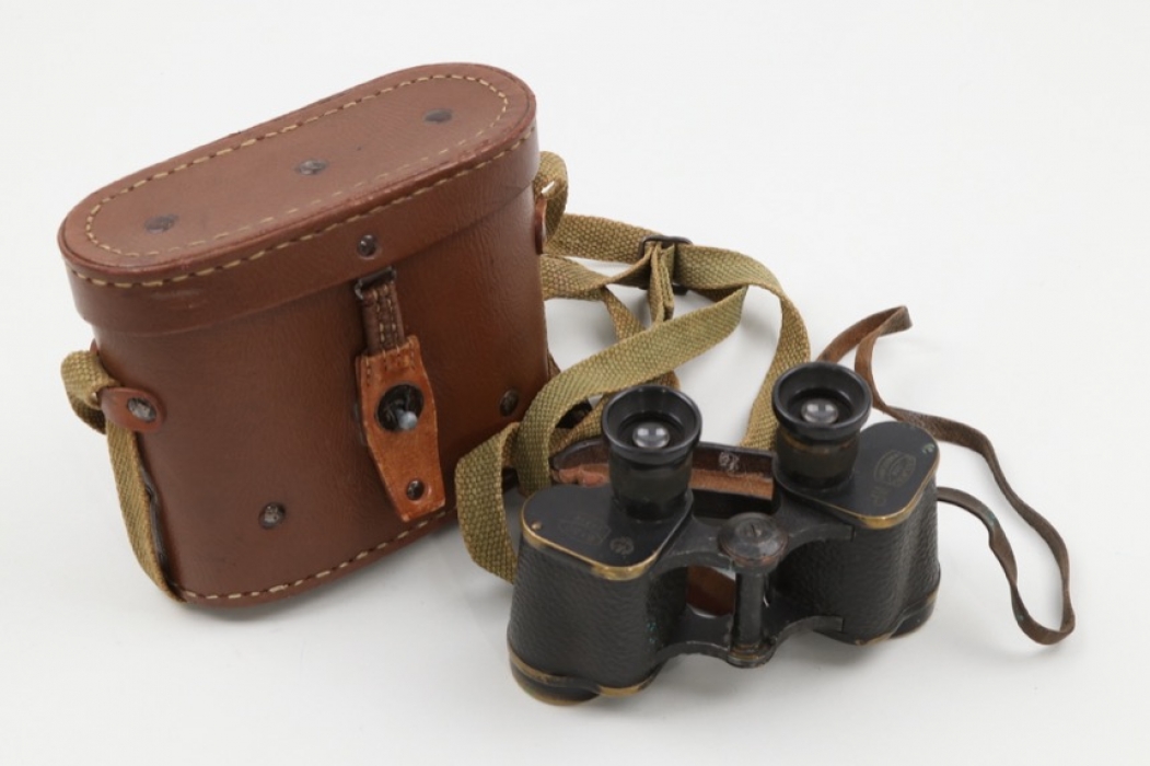 WW2 Polish 6x30 binoculars in case