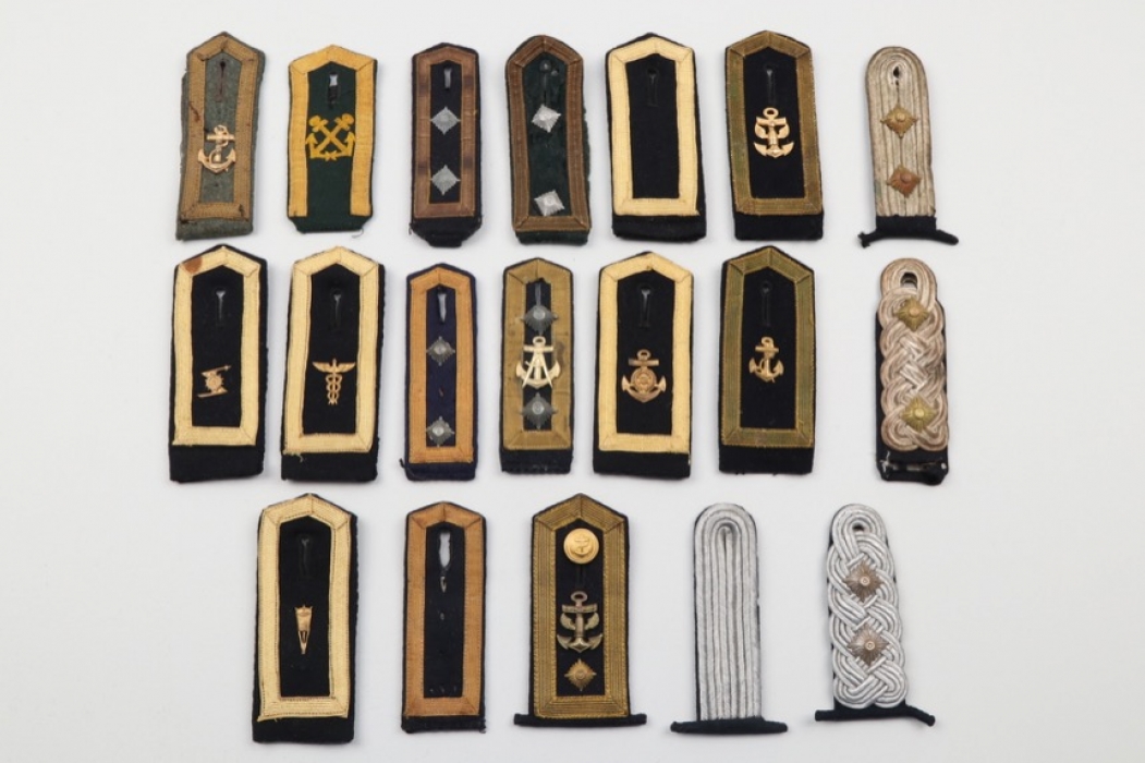 Kriegsmarine lot of 19 shoulder boards