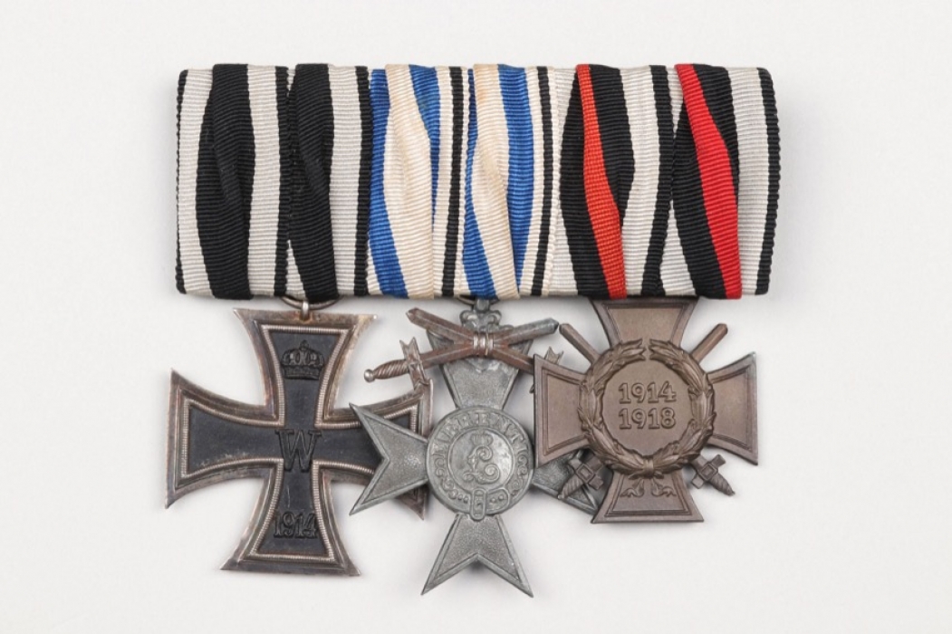 Bavaria - WWI 3-place medal bar