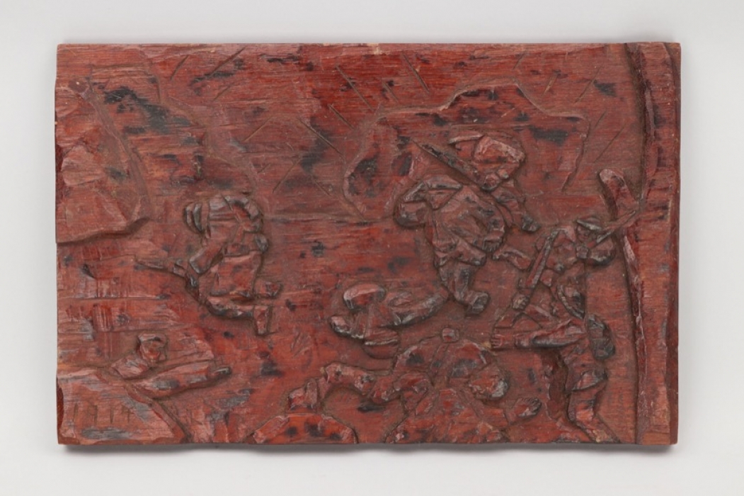 WW1 battlefield woodcarving