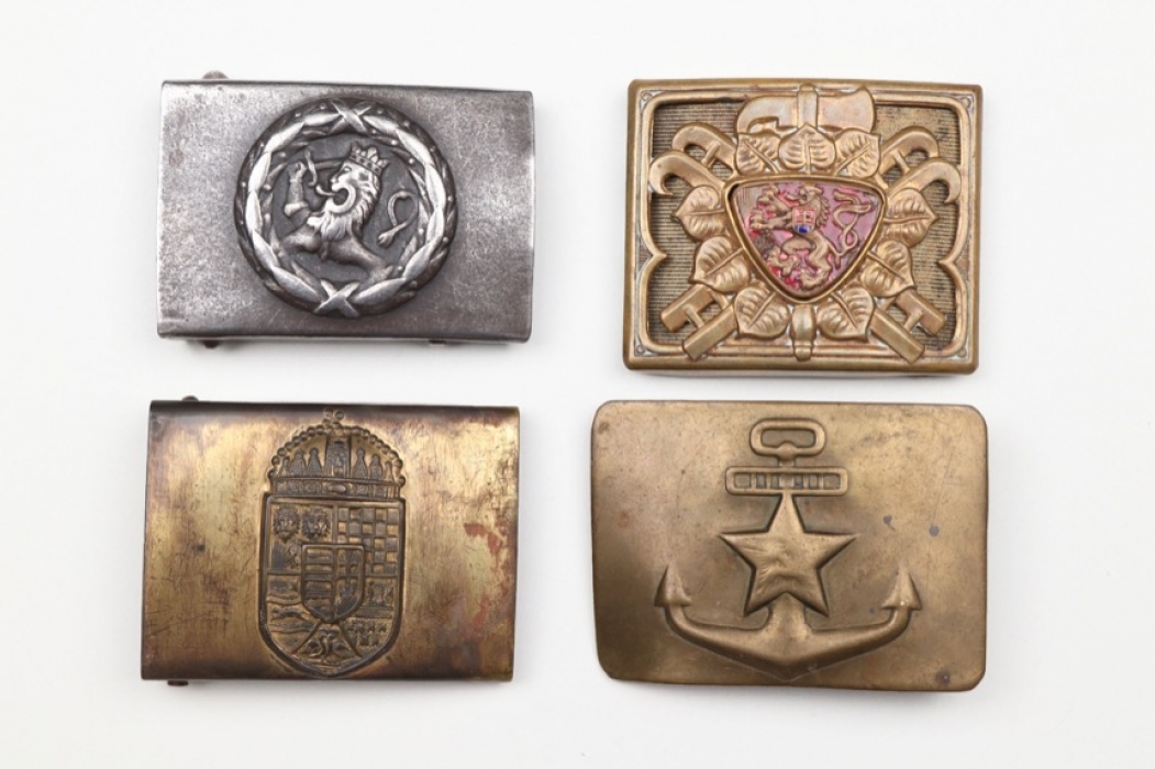 4 international belt buckles