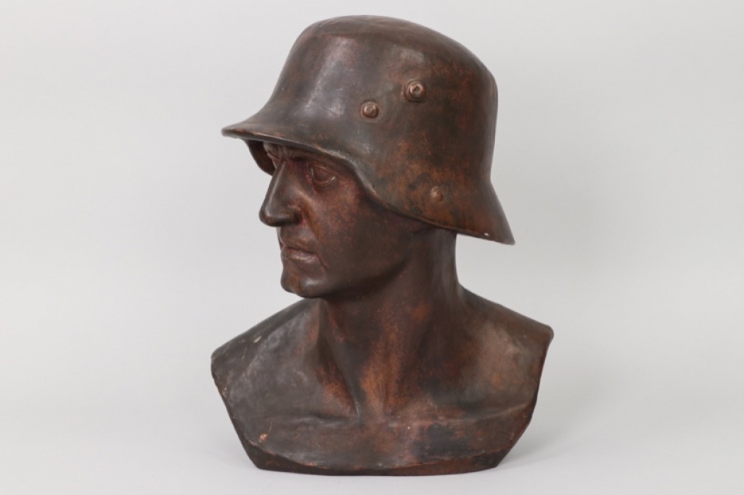 1927 impressive soldier's bust - large size