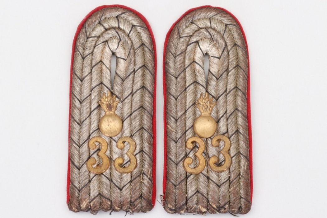 Prussia - Feldart.Rgt.33 shoulder boards - Leutnant