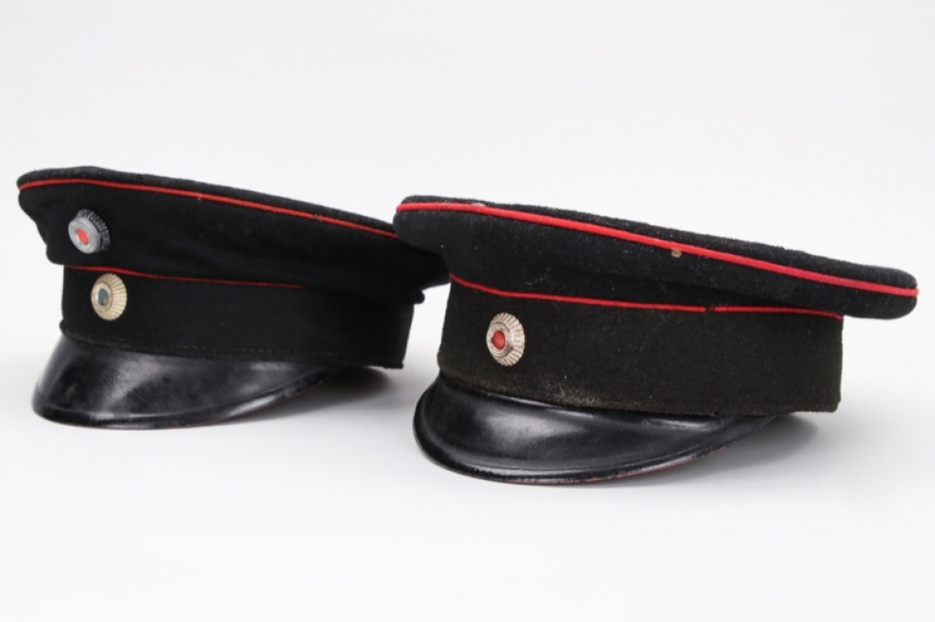 2 + German Firebrigade visor caps