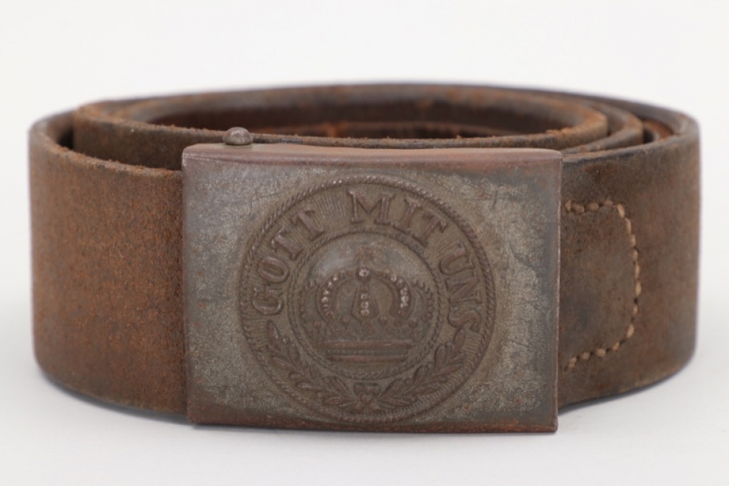 Prussia - M1895 fieldgrey buckle & belt - EM/NCO