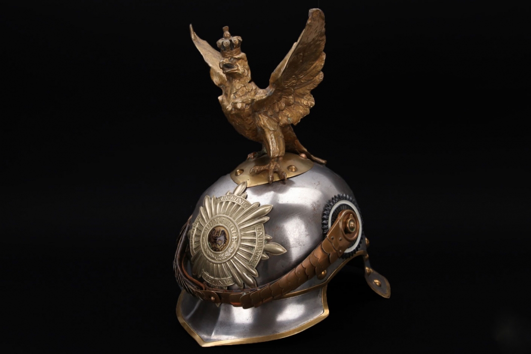 Prussia - M1889 Leibgendarmerie parade helmet to Gefreiter Madel