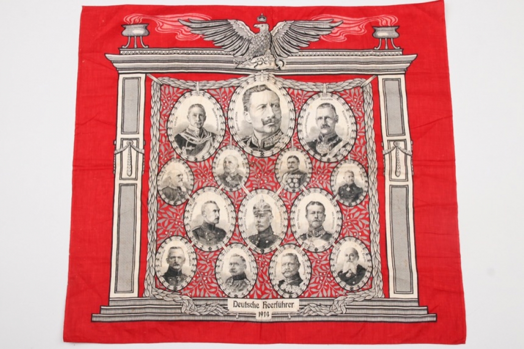 WWI "Deutsche Heerführer" patriotic handkerchief