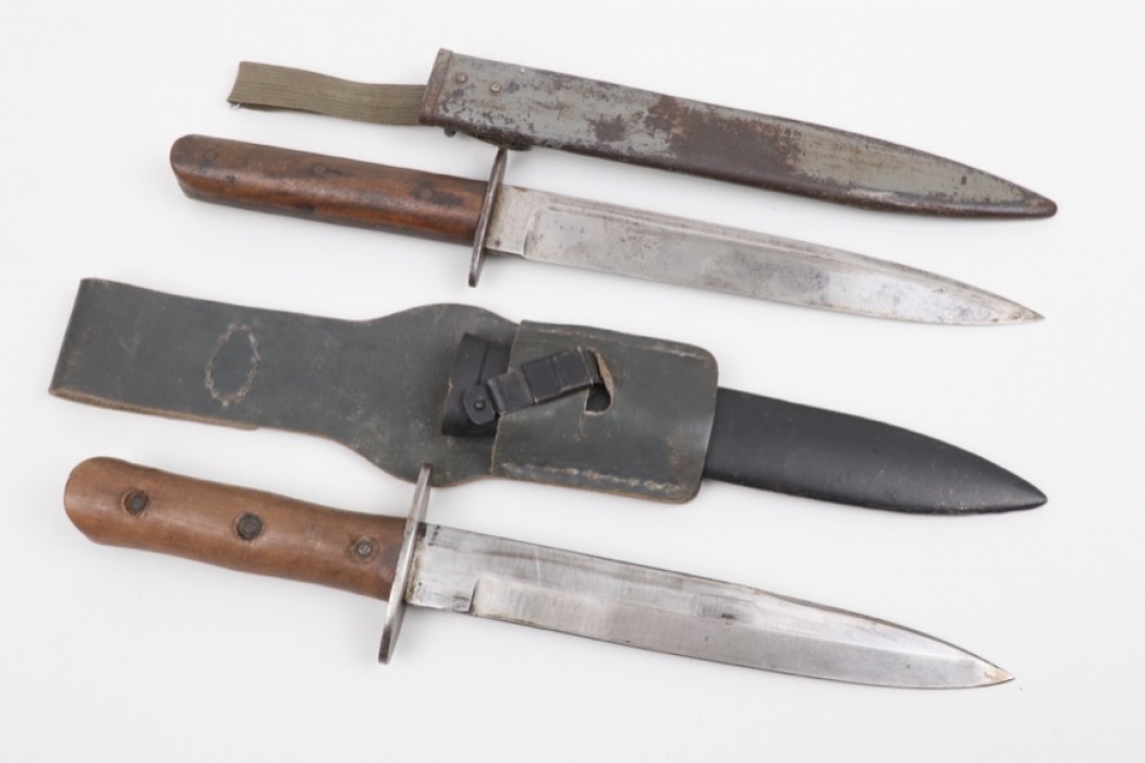 Italian M39 combat knife & Austrian trench knife M17