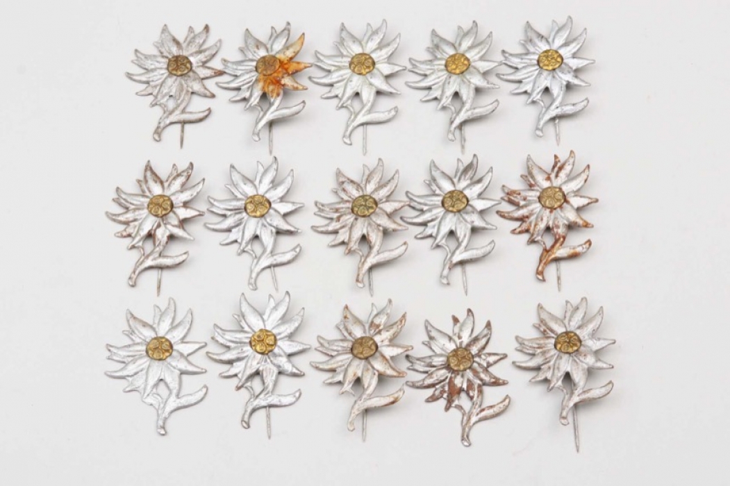 15 x HJ Edelweiss cap badges