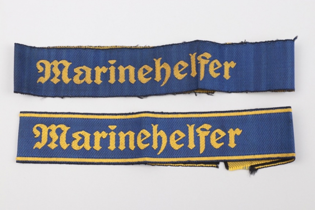 2 x Marine-HJ "Marinehelfer" cuff title