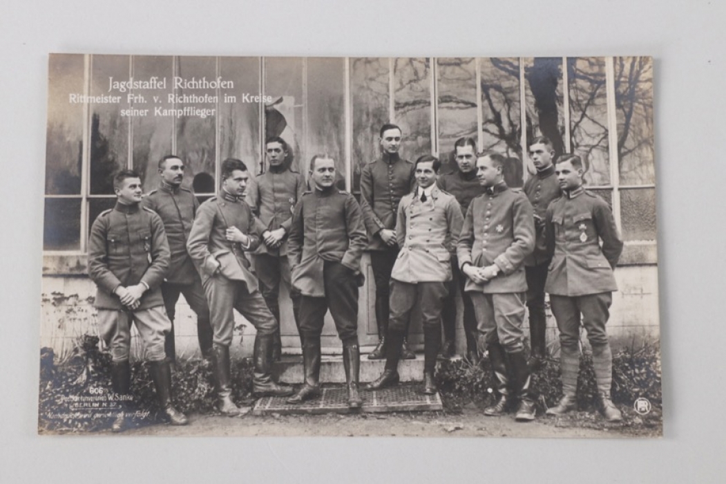 WWI "Jagdstaffel Richthofen" postcard (group photo)