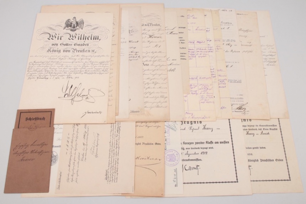 Order of the Red Eagle document grouping - Wilhelm II signed