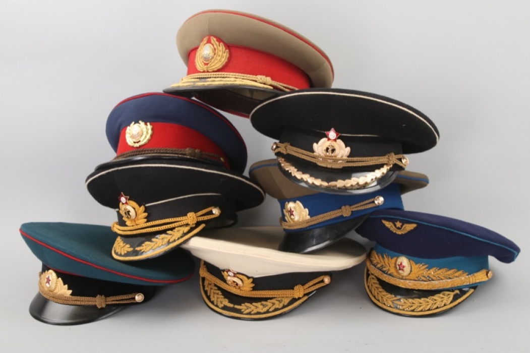 Russia - lot of visor caps