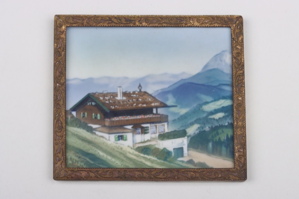 "Haus Wachenfeld" (Berghof) framed picture of porcelain - Rosenthal