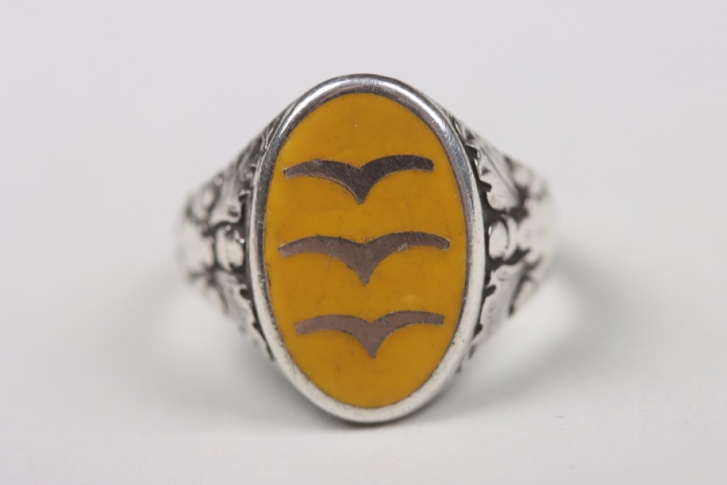 Luftwaffe flying troops enamel rank ring - 835