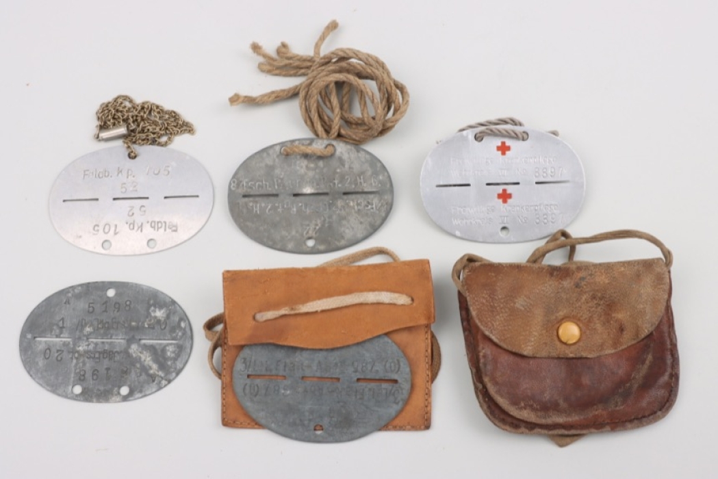 Wehrmacht lot of five military ID tags