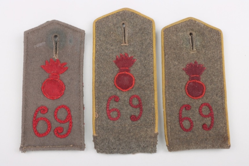 Shoulder boards - 3. Lothringisches Feld-Artillerie-Regiment Nr. 69