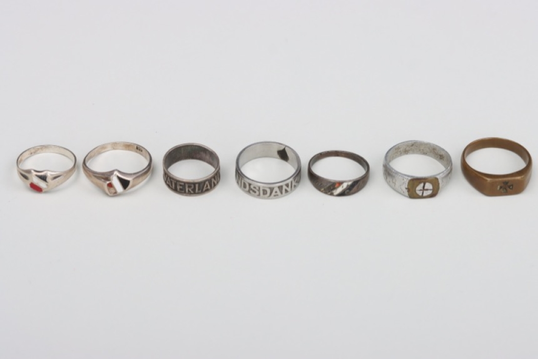 WWI lot of patriotic rings