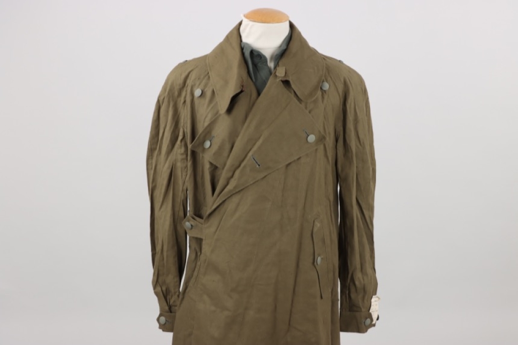 Wehrmacht tropical motorcyclist's coat with maker's tag