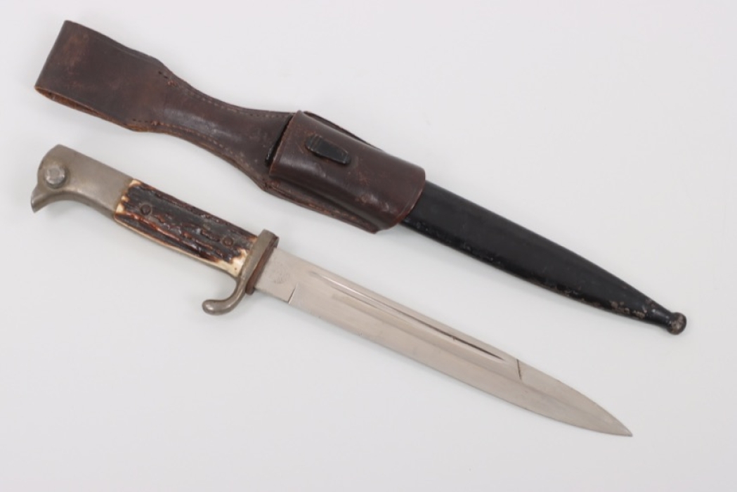 Gebirgsjäger dress bayonet KS 98 with horn grip plates and frog - Hörster