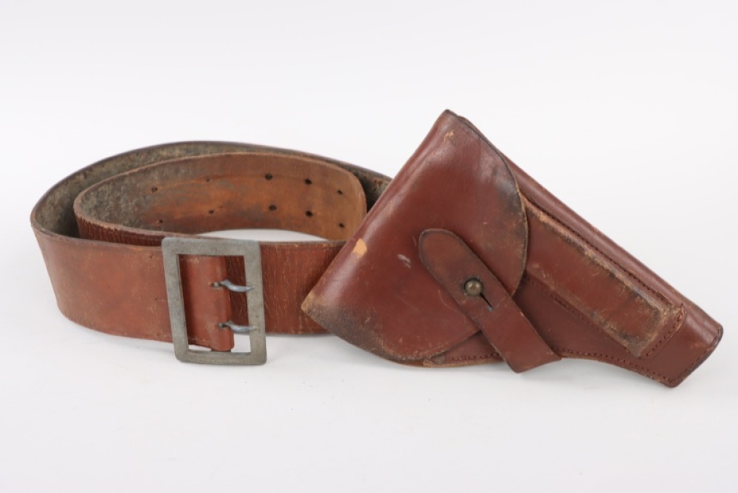 Wehrmacht officer's belt "Zweidornkoppel" and pistol holster