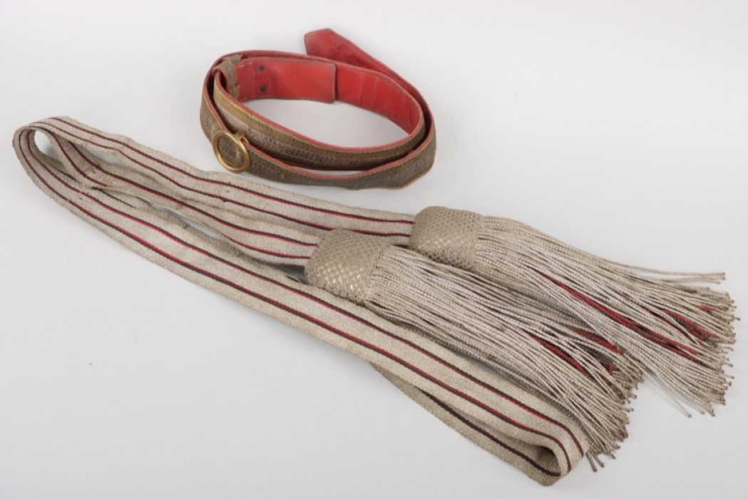 Württemberg officer's dress sash with bandoiler