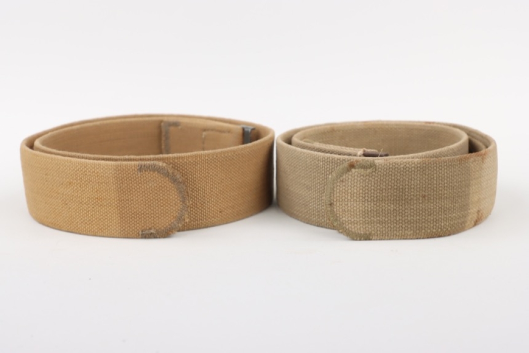 2 + Wehrmacht tropical webbing belts