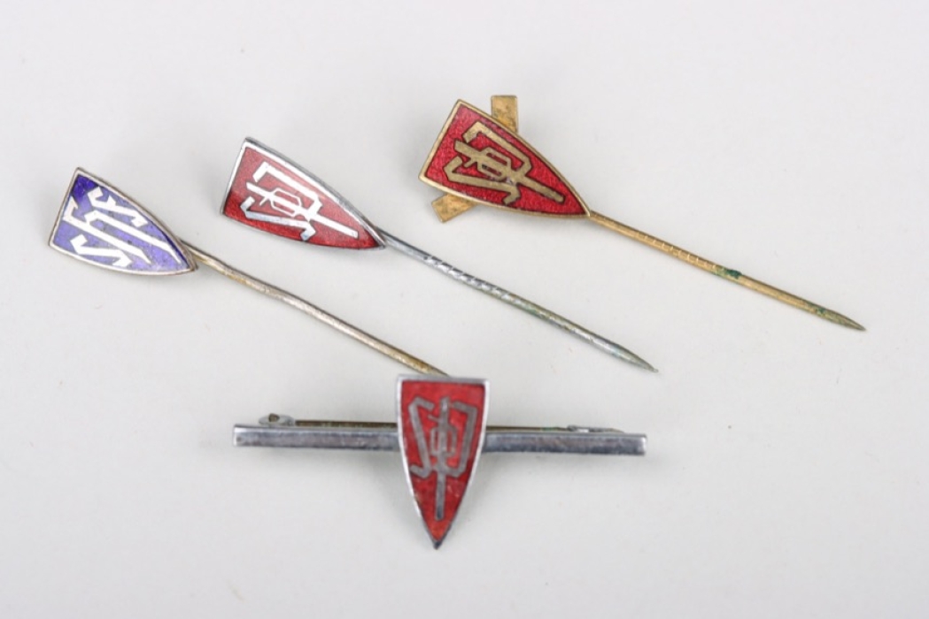 4 x Sudeten German Party (SdP) & Sudeten German Heimatfront (SHF) membership pins