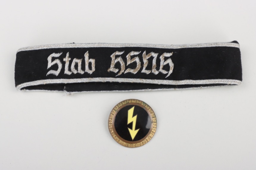 Nachrichtenhelferin leader's service brooch + cuff title "Stab HSNH" for leaders