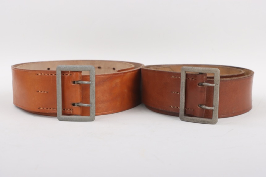 2 x Wehrmacht officer's belt "Zweidornkoppel"