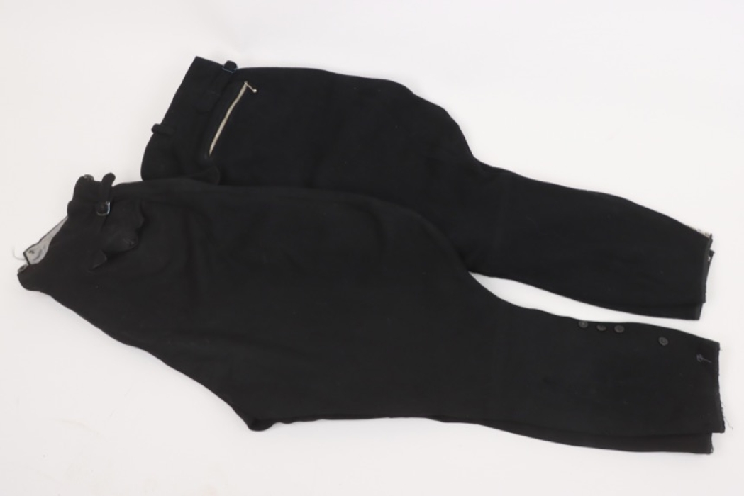 Allgemeine-SS, railway, NSKK etc.. two pairs of black breeches