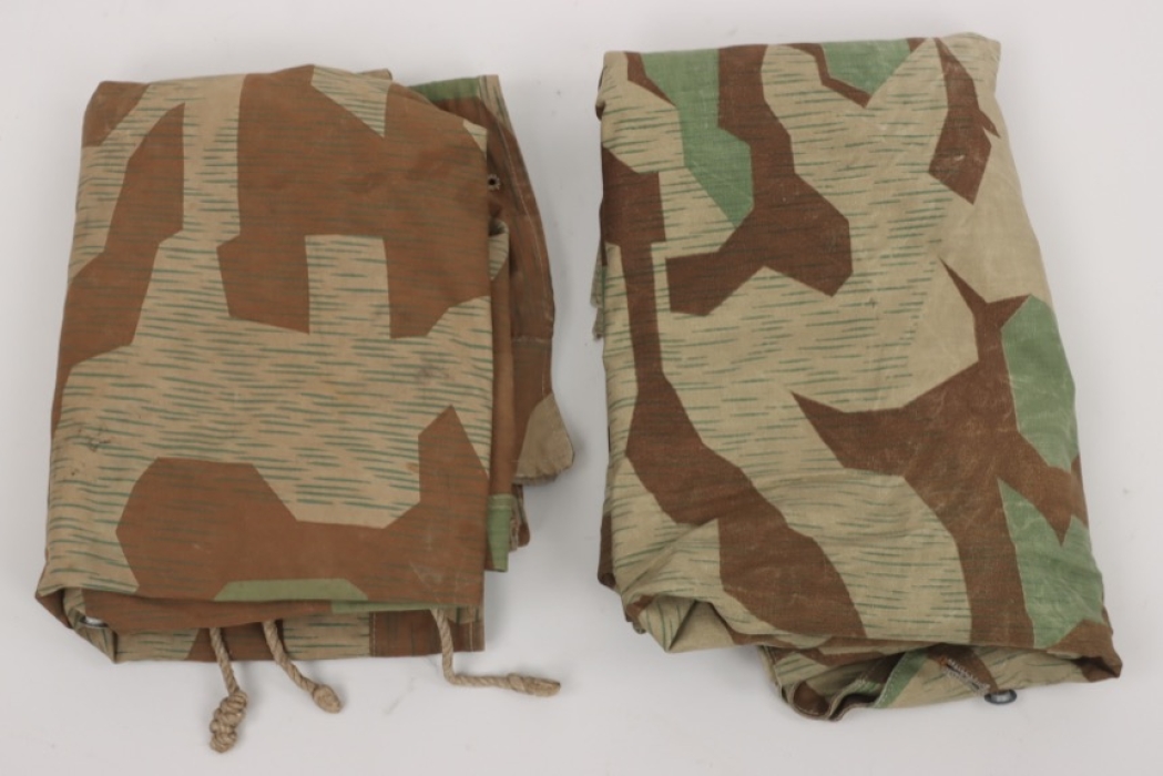 2 x Wehrmacht splinter camo Zeltbahn shelters