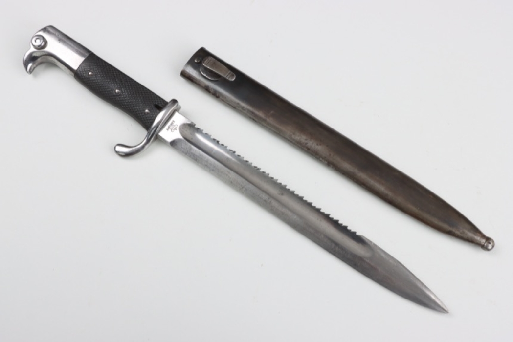 Prussian bayonet KS98 with sawback blade "F. 1." - ERFURT