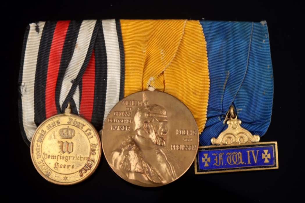 Medal bar with 3 prussian awards