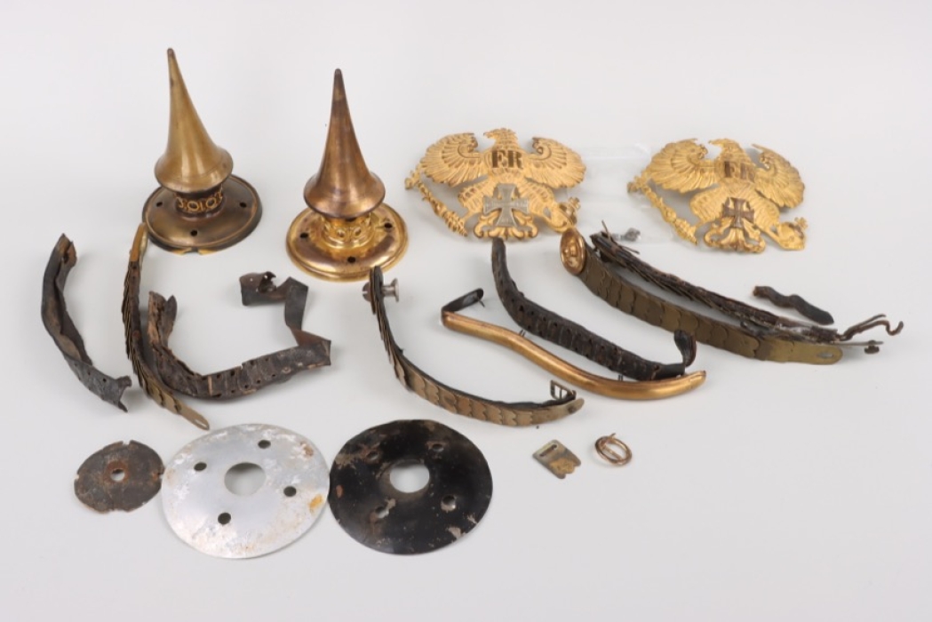 Imperial Germany - spike helmet spare parts & insignia