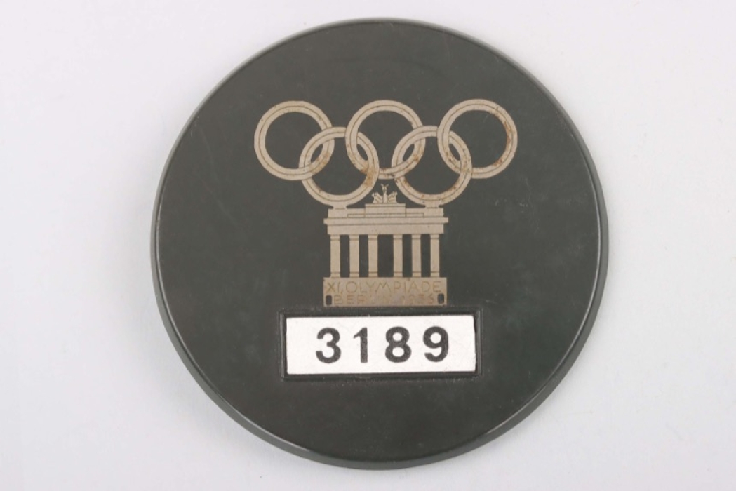 Olympic Games Berlin 1936 - Worker's Badge in Dark Green