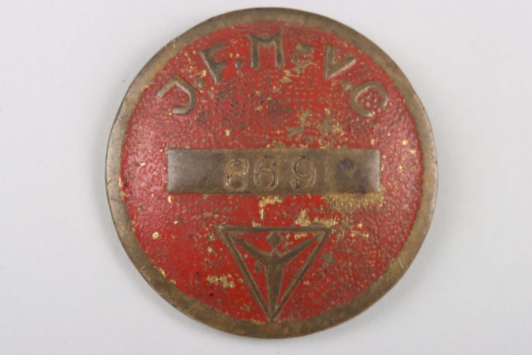 J.F.M.-V.C. employee badge - Junkers Flugzeug- und Motorenwerke